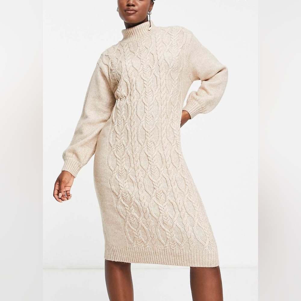 Monki Cable Knit Sweater Dress- XXS (fits like small)